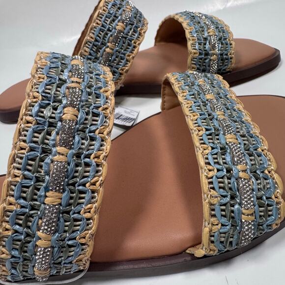 Torrid Embellished Double Band Slide size 9WW Boho Resort Summer NEW - Picture 4 of 7